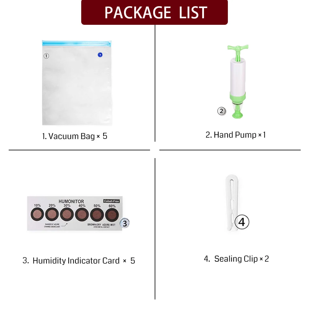 3D Printer Filament Storage Kit, Reusable Vacuum Storage Bags, Dust and Moisture Proof, for Keeping Filament Dry