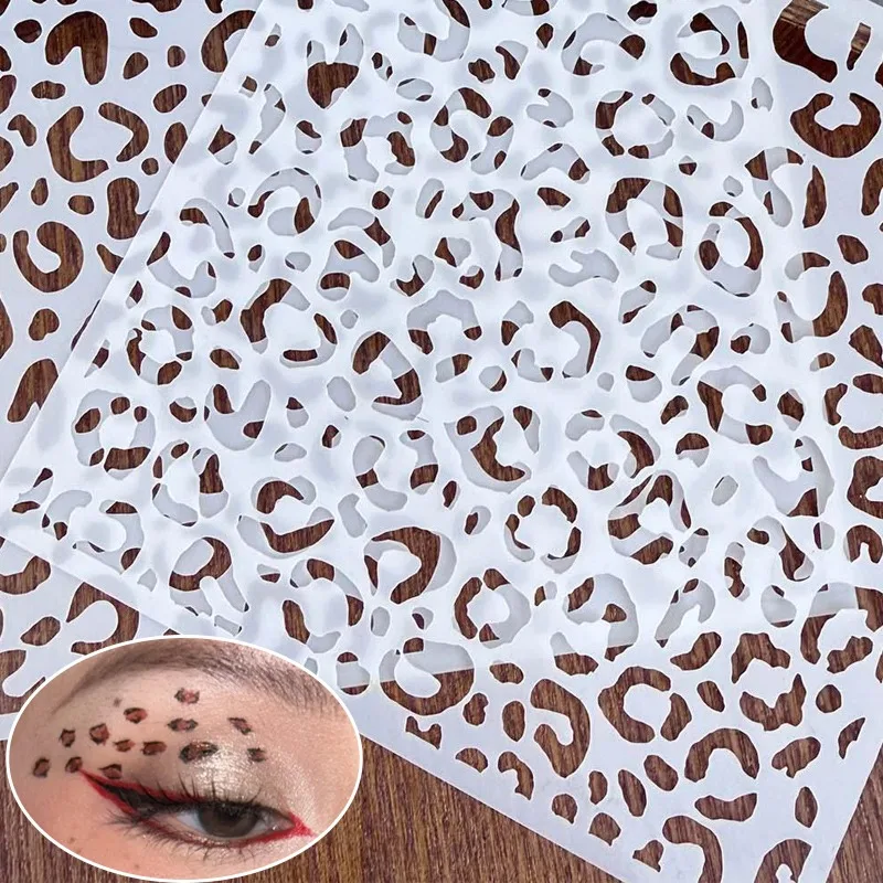 

1/20pcs Classic Leopard Print Elements DIY Painting Stencil Animal Pattern Temporary Tattoos Decorative Make Up Template