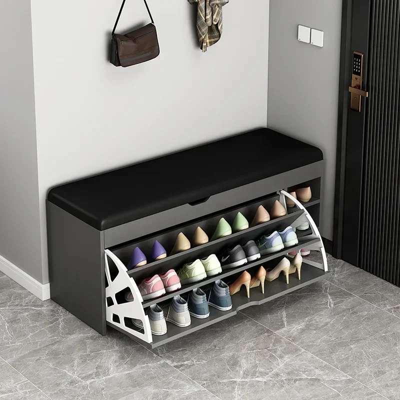 

Shoe-changing stool, bucket, household door storage rack, Italian dust-proof, simple, multi-layer entry, integrated shoe cabinet