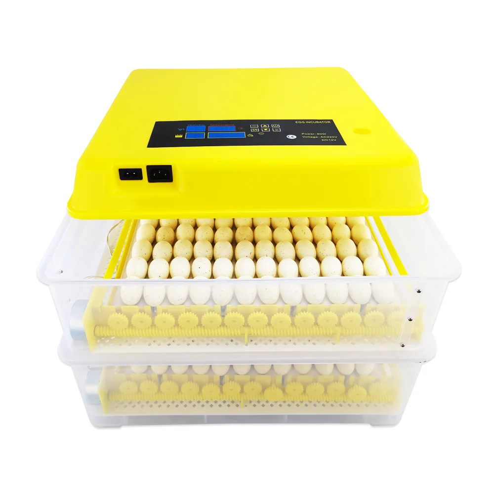 Fully automatic intelligent 12v 220v 312 egg incubator automatic small quail egg incubator hatching eggs