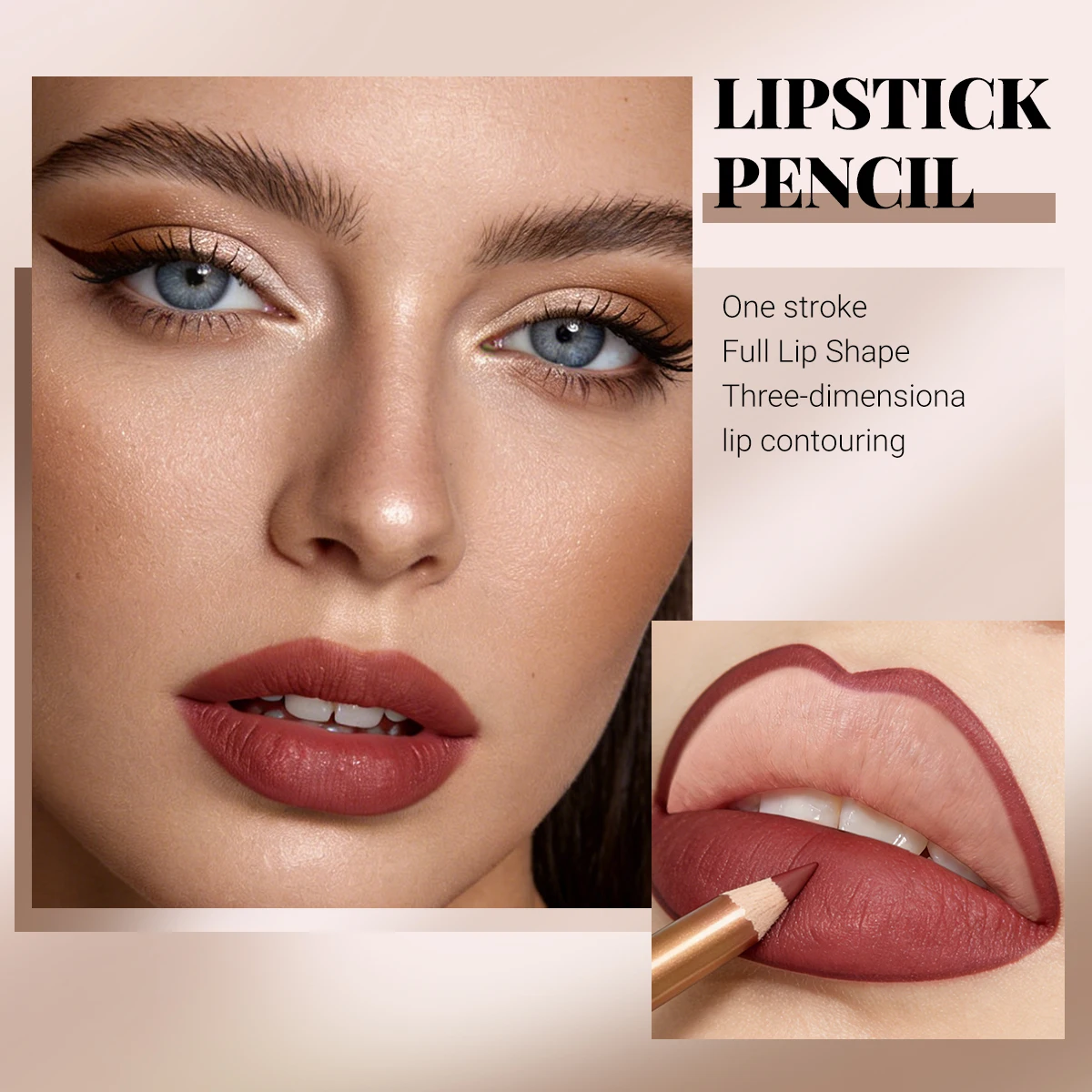 Waterproof Matte Lip Liner and Lipstick Pen Set Long-Lasting Non-Fading Smudge-Proof   Lip Pencil for Precise Application view 3