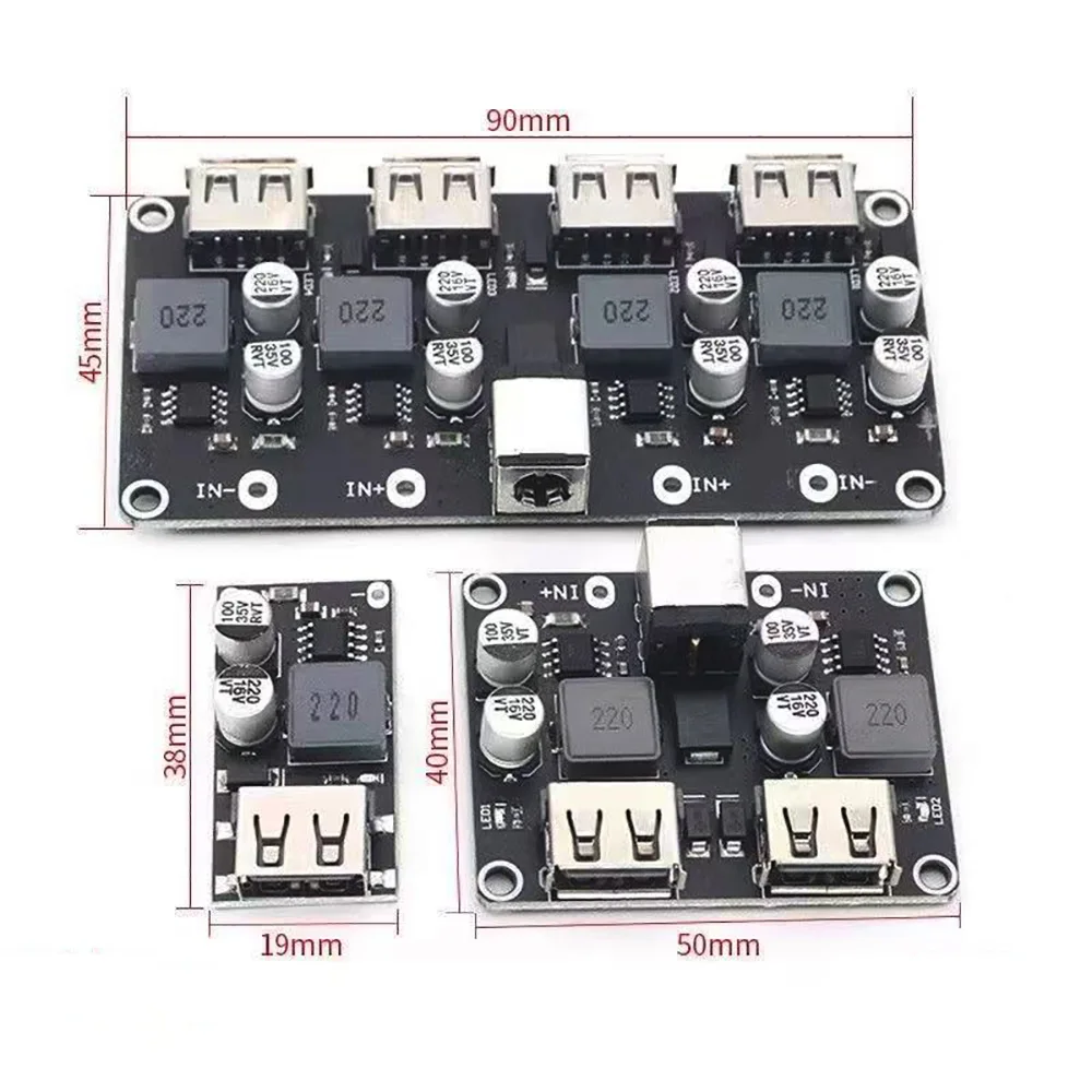 

USB QC3.0 QC2.0 DC-DC Buck Converter Charging Step Down Module 6-32V 9V 12V 24V to Fast Quick Charger Circuit Board 3V 5V