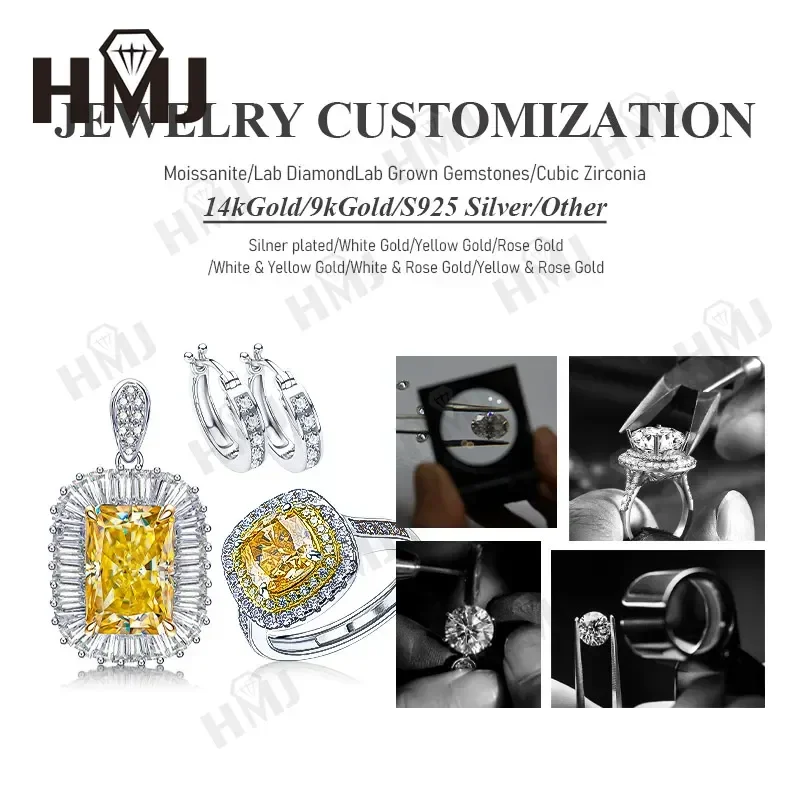 DIY Custom Jewelry Making18K/14K/10K/9K and S925 Silver Fine Jewelry with different gemstomes moissanite IGI lab diamond Jewelry view 5