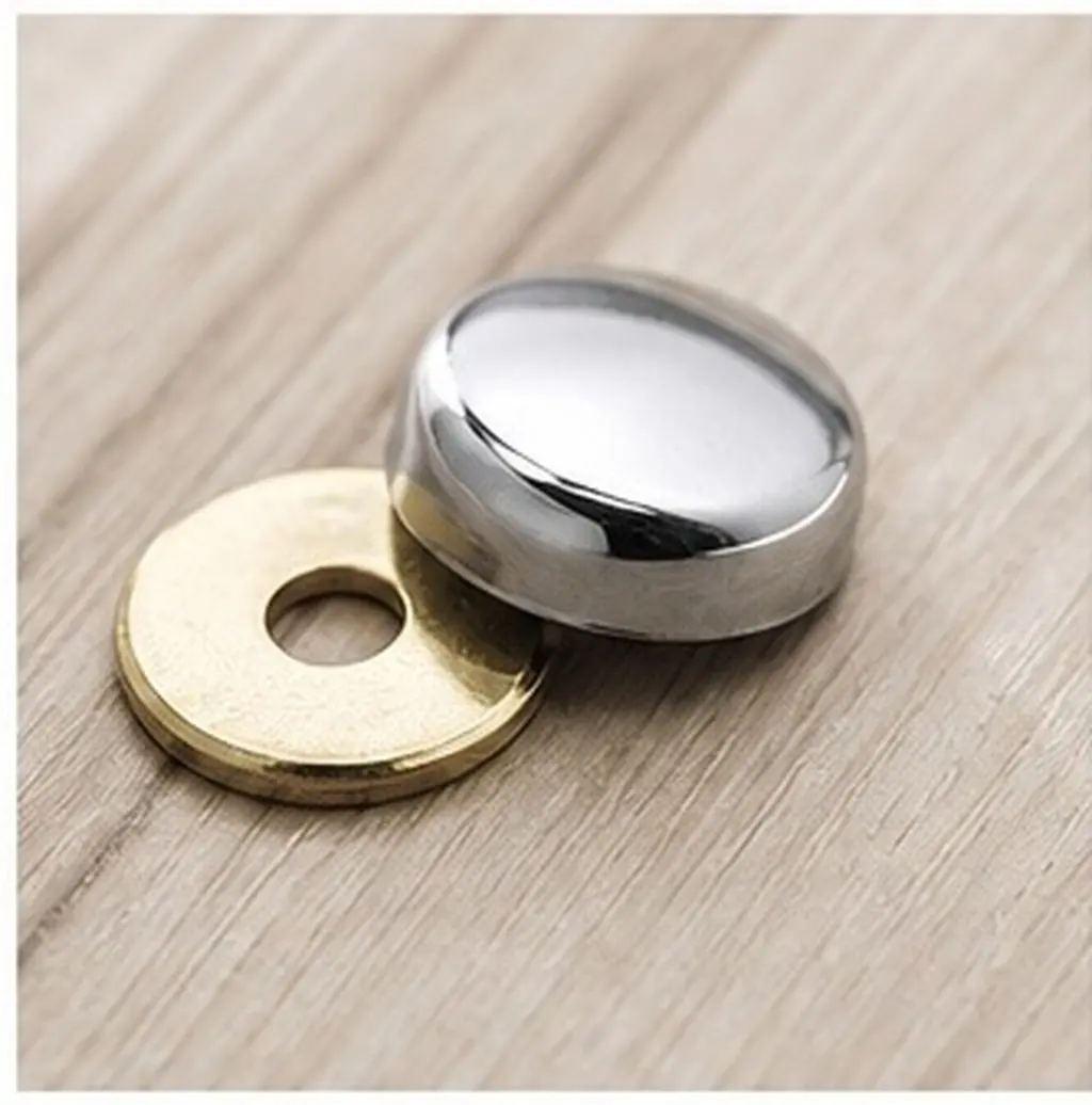 1Set Screw Decorative Cover with Washer Sleek Expansion Bolt Cap for Furniture Assembly Hidden Elegance Threaded Connection