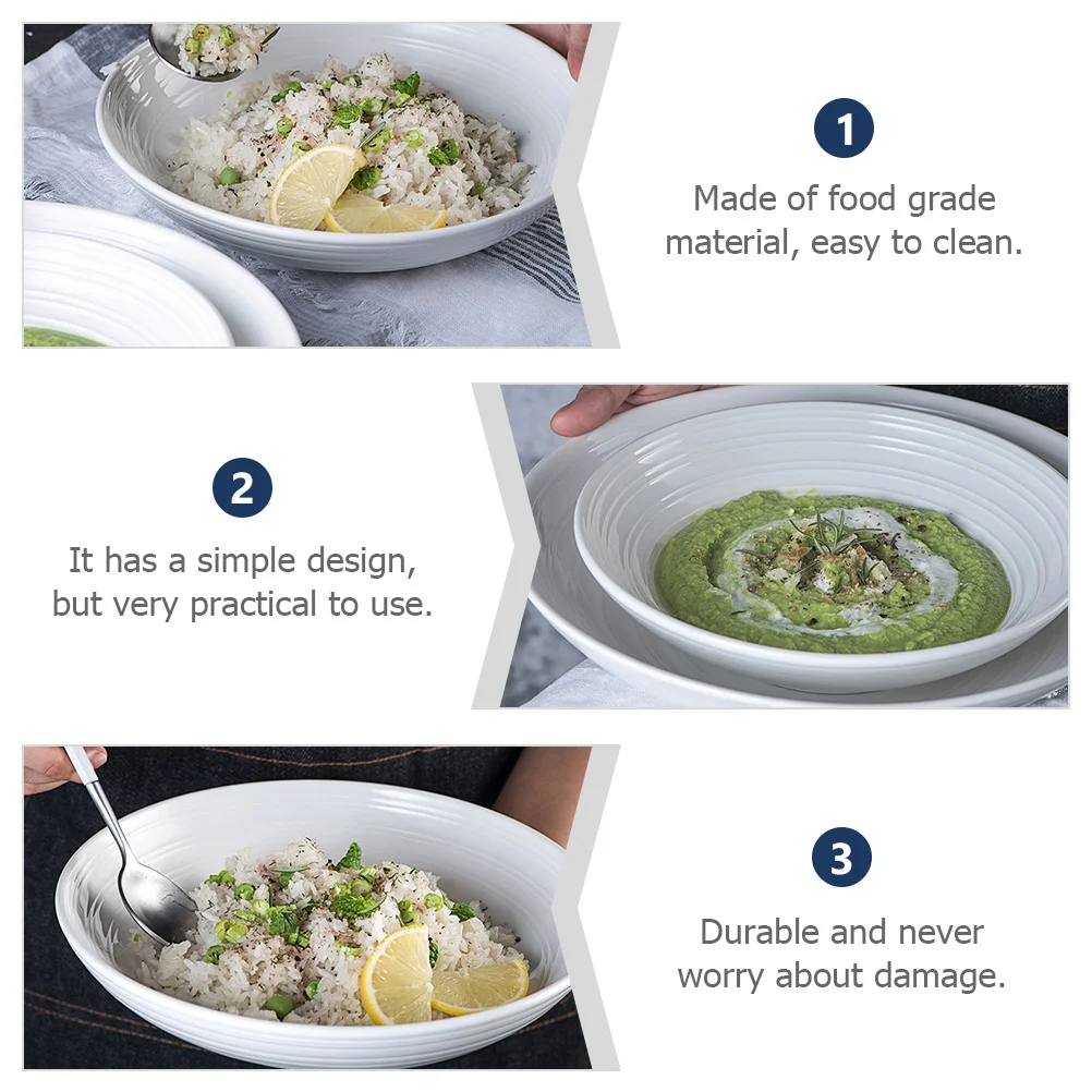 

Ceramic Plate Round Dinner Plate Dessert Fruit Storage Tray Premium Material Easy Clean Reusable Home Hotel Restaurant