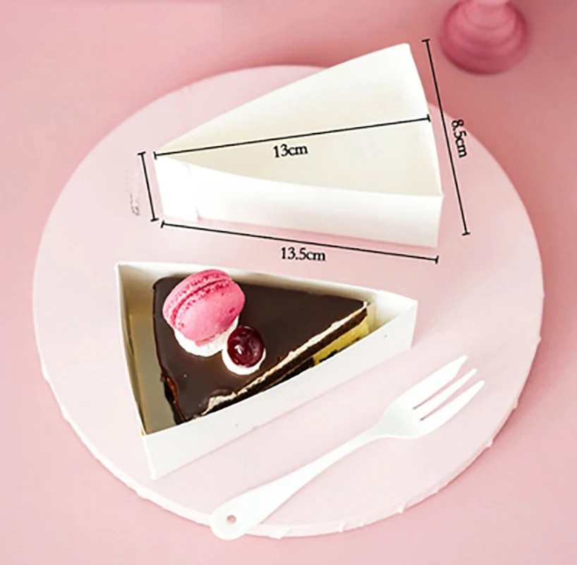 1pc White French Pastry Cake Box Rectangular Baking Mousse Cake Pastry Packaging Box Wedding Party Custom Packaging Box