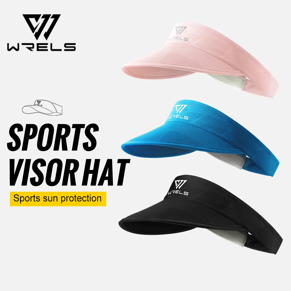 

WRELS Солнцезащитный козырек Дышащие солнцезащитные шляпы топлесс с защитой от ультрафиолета Спортивная кепка Регулируемая спортивная кепка для тенниса, гольфа, бега, солнцезащитная кепка