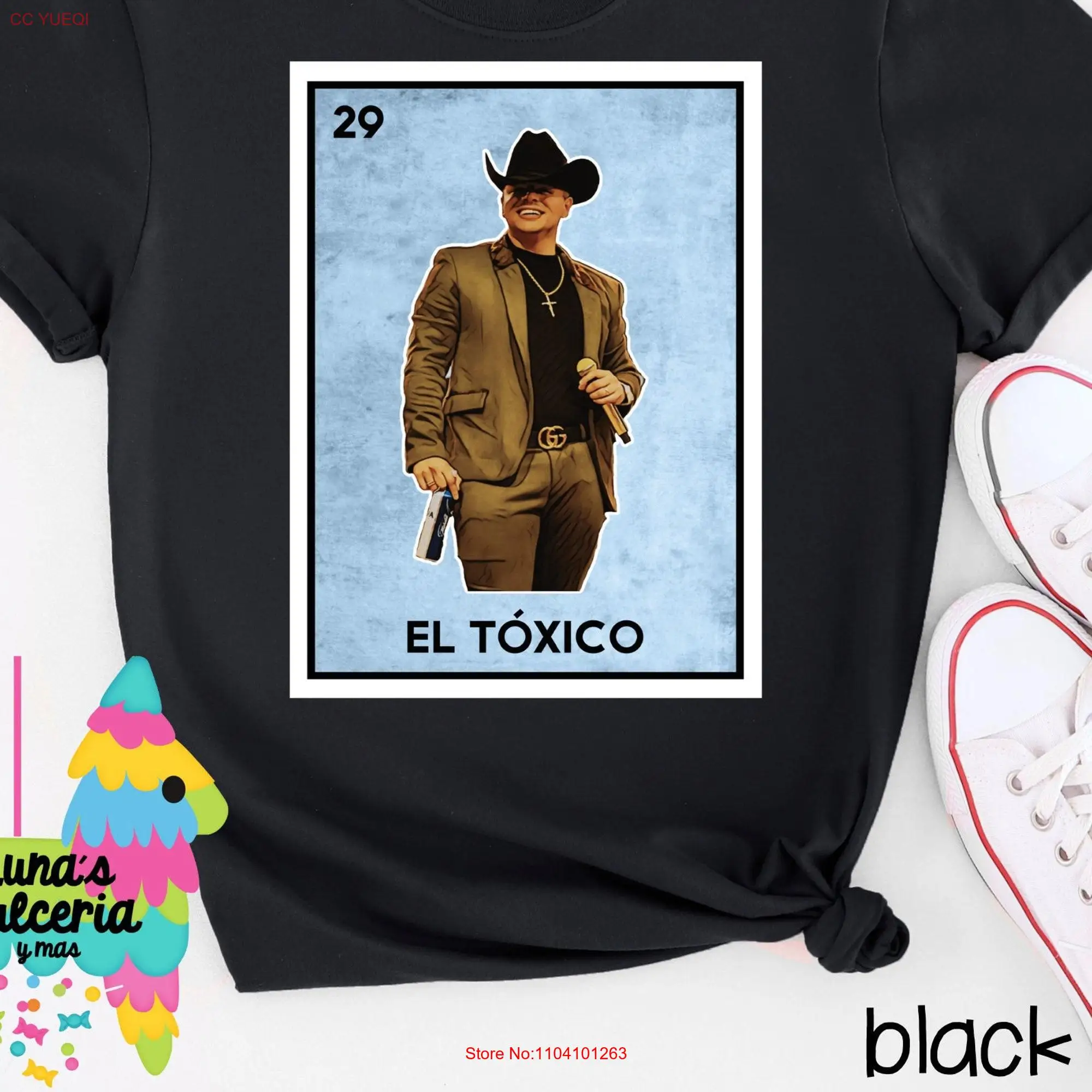 El Toxico T Shirt Edwin Grupo Firme Mexican Loteria Christmas s for Him Her Handmade Stocking Stuffer