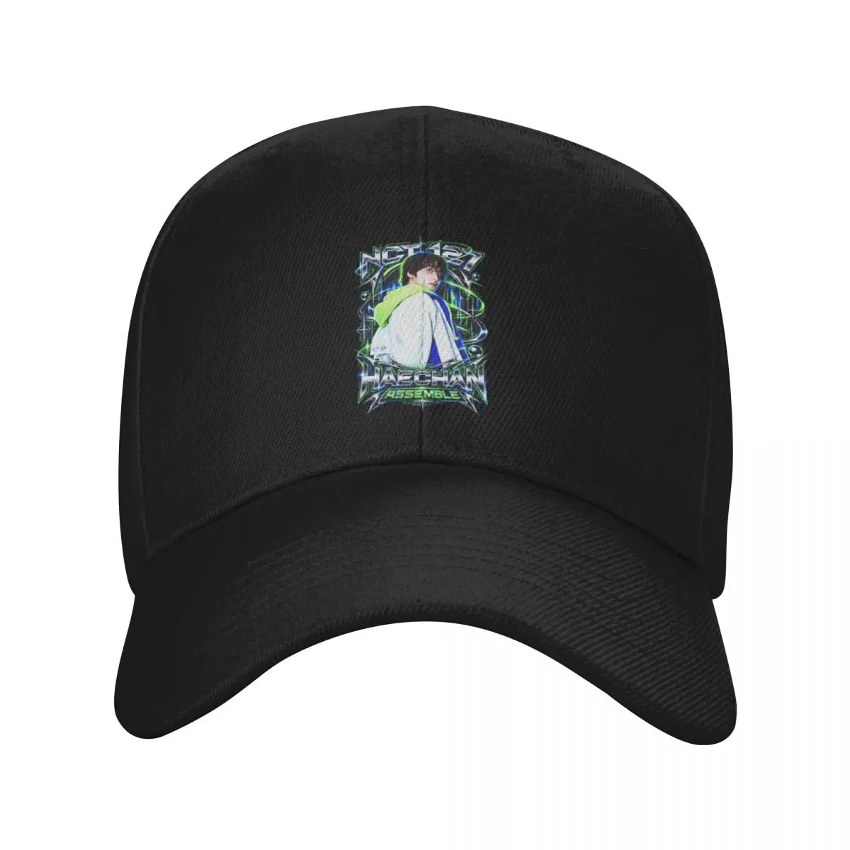 Fashion NCT 127 Haechan Neon Matrix Assemble Vocal Cyber Visual baseball cap Makes The Face Look Smaller Cap