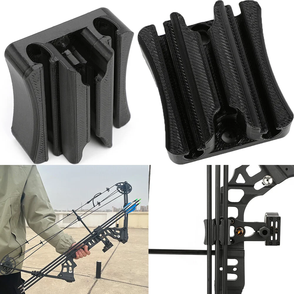 

Compound Bow Archery Arrow Quiver TPU Soft Material Easy Installed Can Hold 3 Arrows for Above 7.5mm Arrow Shaft Bow Accessories