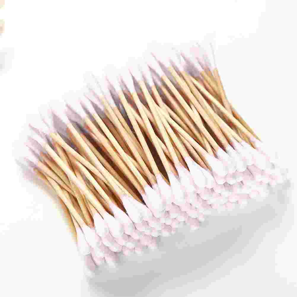 

10 Bags Pet Ear Cleaning Cleaner Swab Dual-ended Cotton Stick Swabs Disposable Bagged Dog Wooden Double Headed for