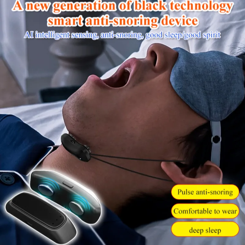 Electric Anti-Snoring Snoring Corrector Aid Antisnoring EMS Pulse Improve Breathing Better Sleep