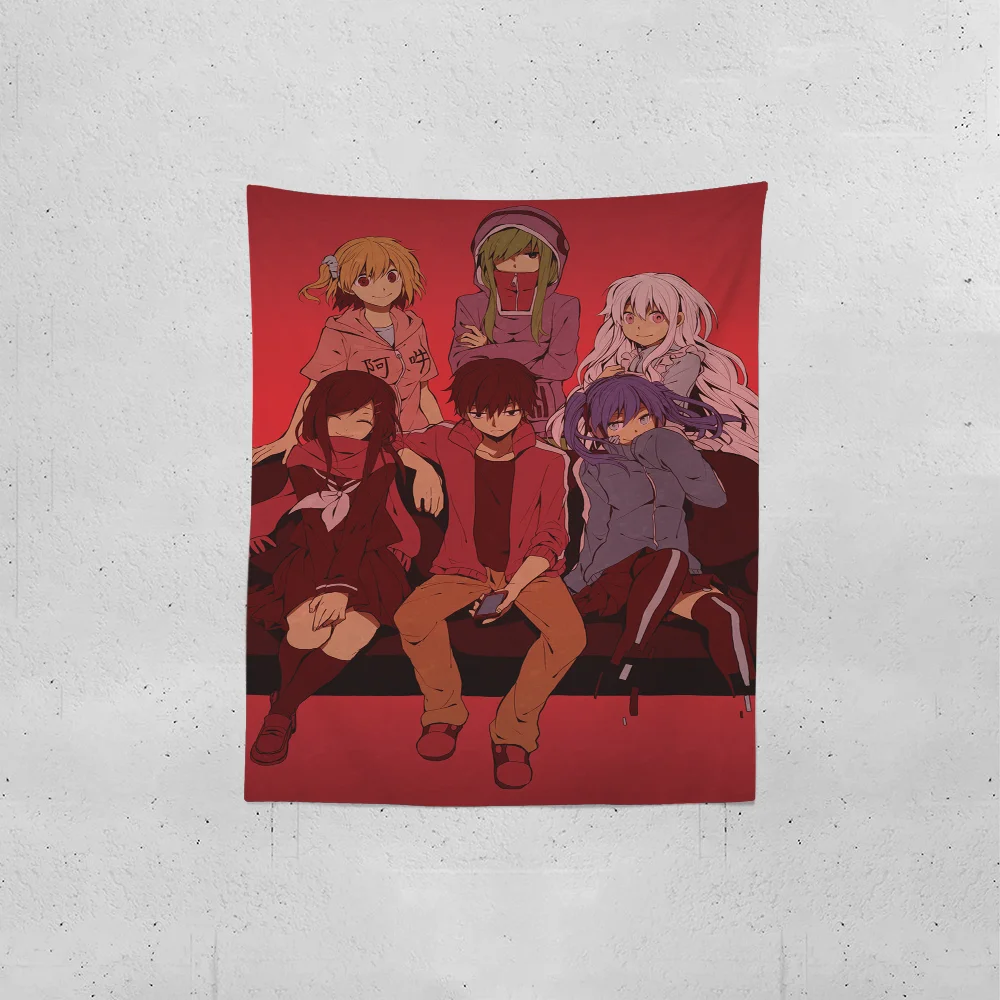 K-Kagerou Project Anime Tapestry Creative Pattern Photo Living Room Wall Art Tapestry Decor Party Outdoor Decorate Banners