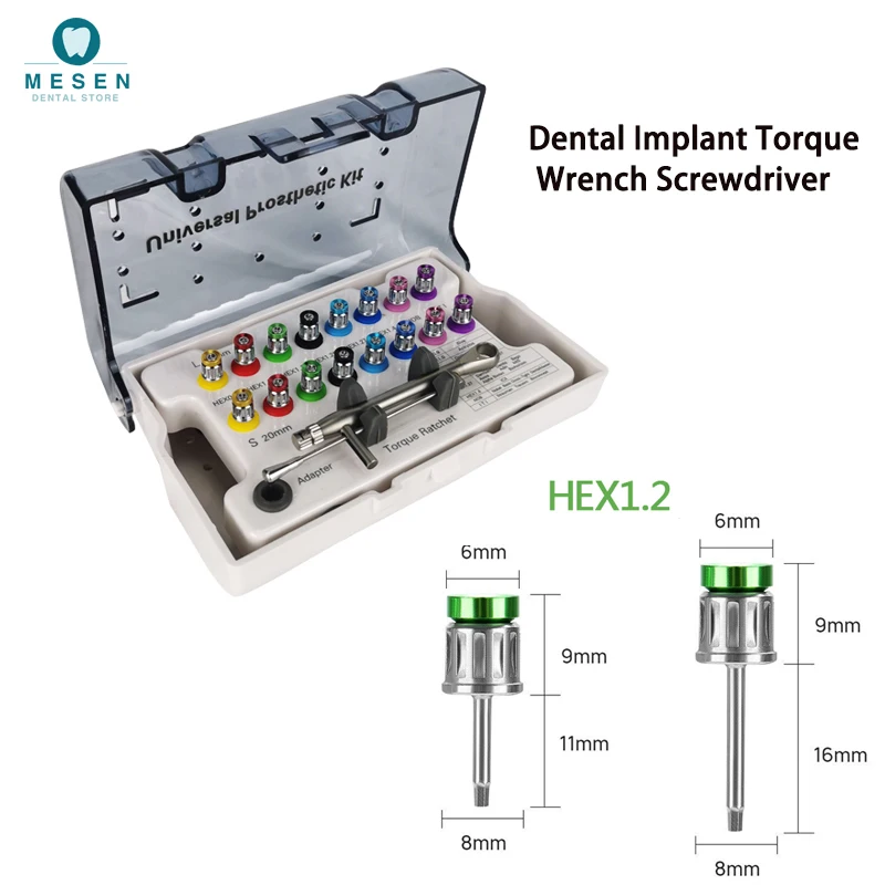 

1PCS Dental Implant Torque Wrench Ratchet Screwdriver Prosthetic Prosthe Universal Prosthetic Kit Screw Drivers Instrument Tool