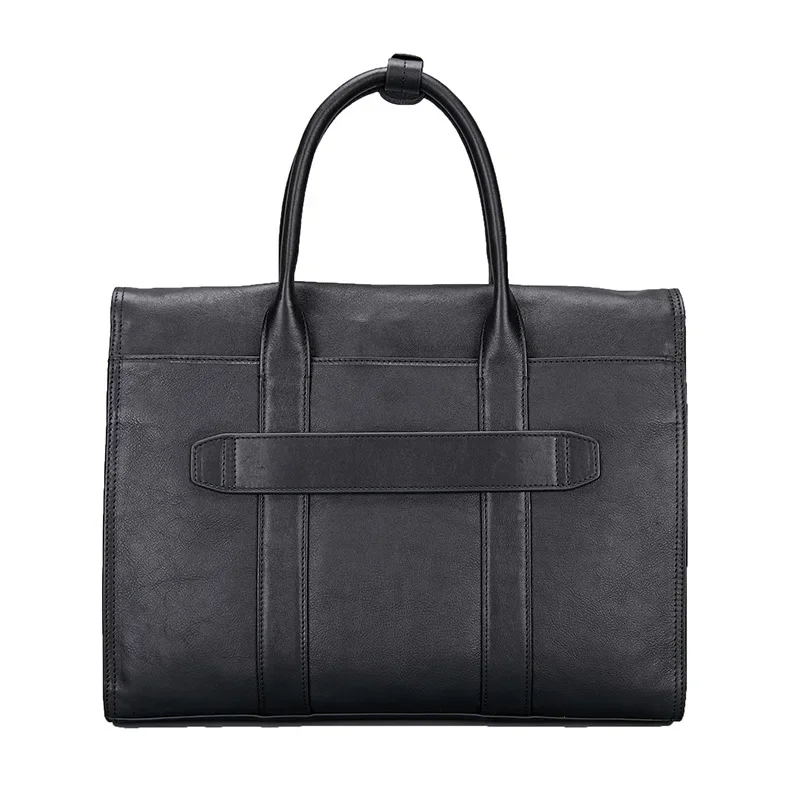 Luxury Men Briefcases Top Layer Cowhide Business Handbags High-end Fashion Laptop Bag Large Capacity