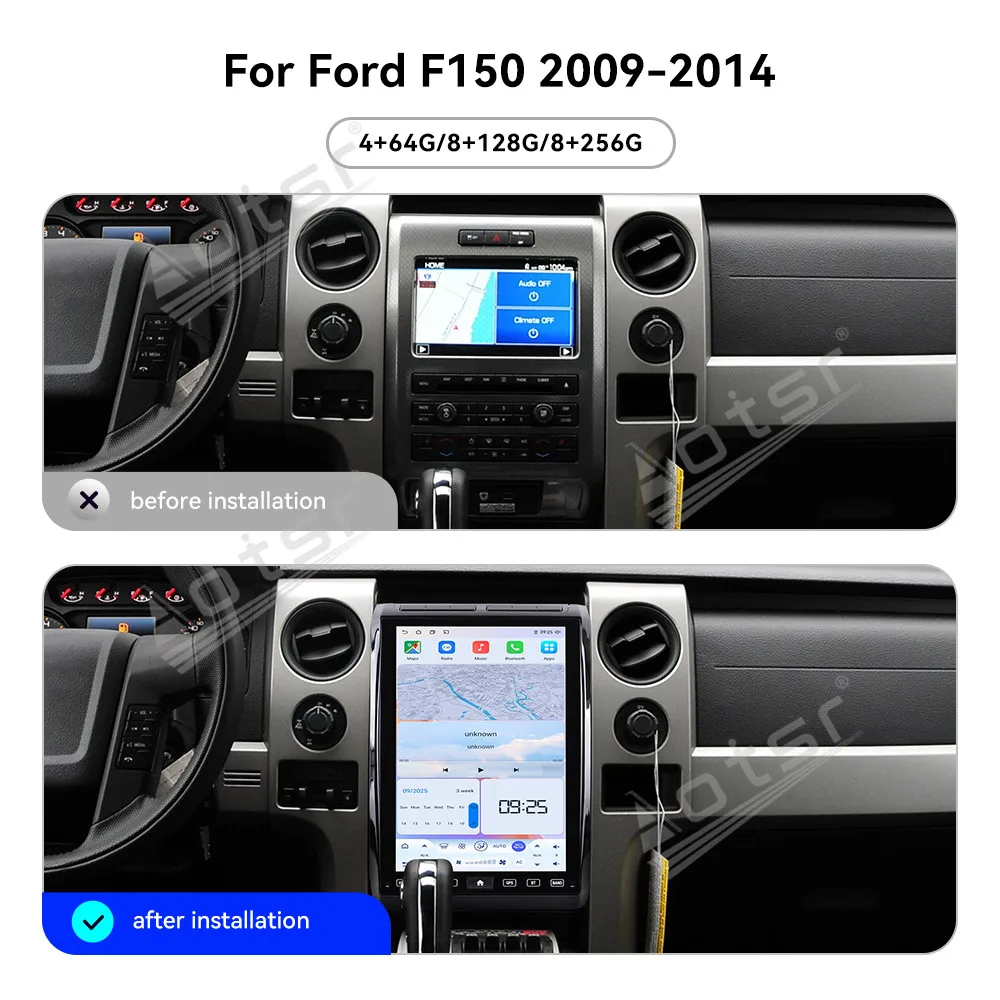 

14.5inch Vertical Screen Car Radio For Ford F150 Raptor 2009-2014 Car Multimedia Video Player GPS Navigation Carplay Unit DSP