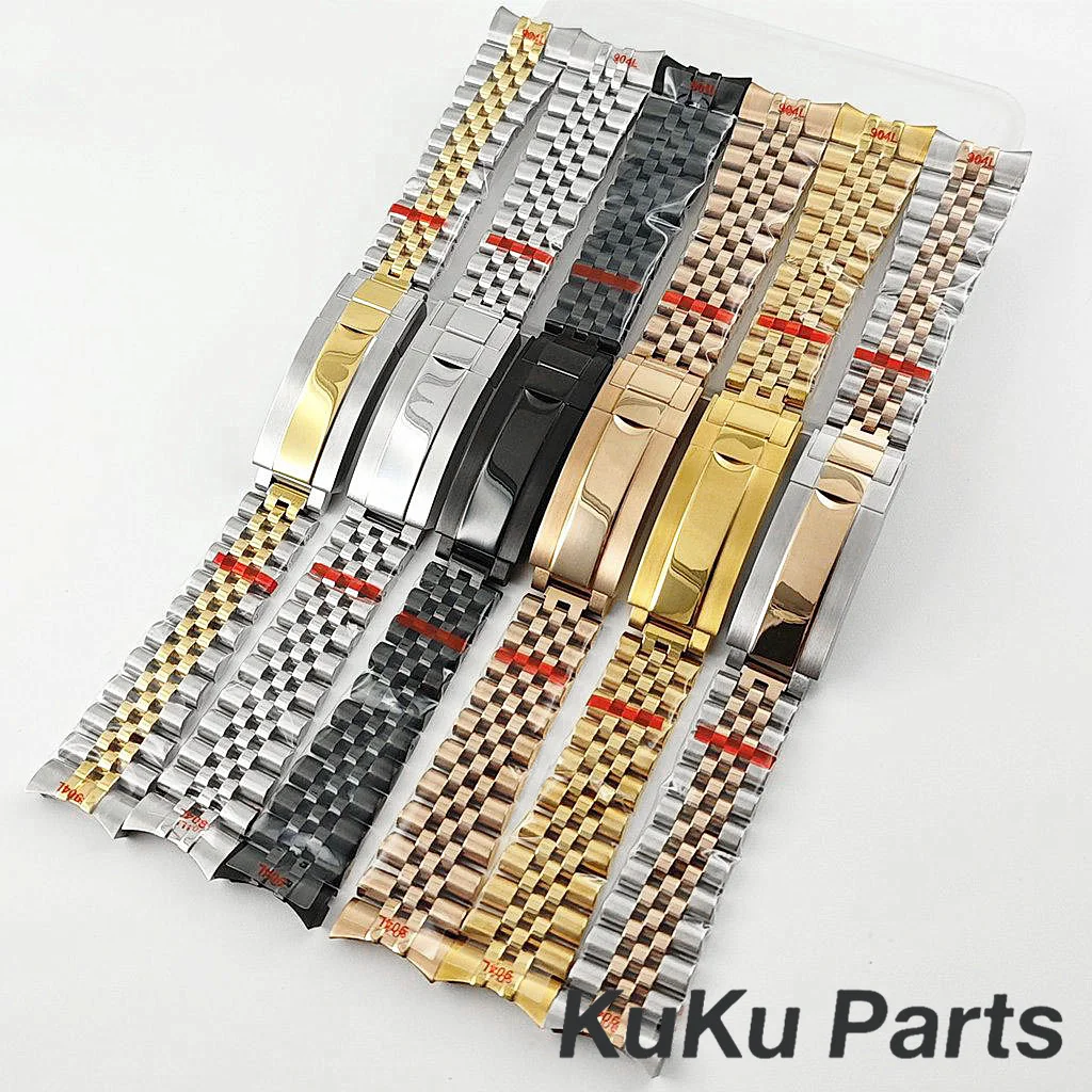 

Твердый браслет шириной 20 мм, юбилейный браслет из нержавеющей стали 904L, браслет с застежкой-застежкой для часов Sub Log NH35, часть ремешка