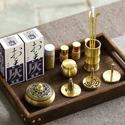 Incense Burner Set Brass Incense Fragrance Making Kit Incense Sealing Mold Incense Holder for Yoga Meditation Home Fragrance