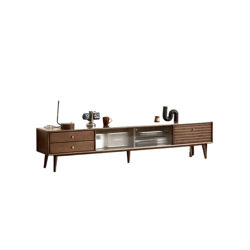 

American retro style living room floor cabinet household log TV cabinet