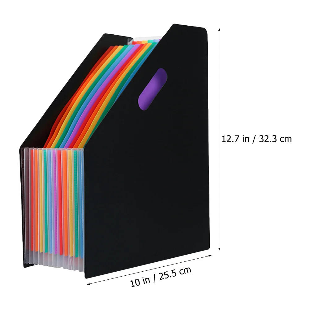 Large Capacity Plastic File Folder Expandable Accordion Organizer Standing Document Organizer Receipt Holder Office Storage