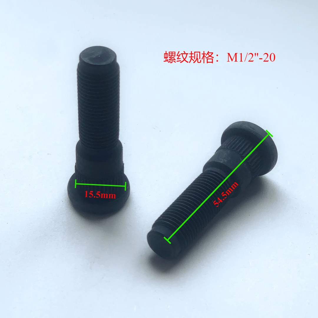 1pc Wheel Spline Lug Studs Screws for Jeep Wrangler Grand Cherokee M1/2''-20 | Spline Diameter 15.5mm | Length 55mm