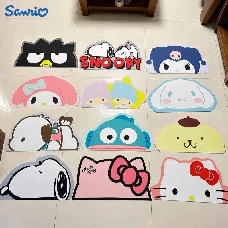 

Коврик для ног Sanrio в мультяшном стиле, мягкий абсорбирующий антискользящий напольный мат для ванной, кухни, Быстросохнущий