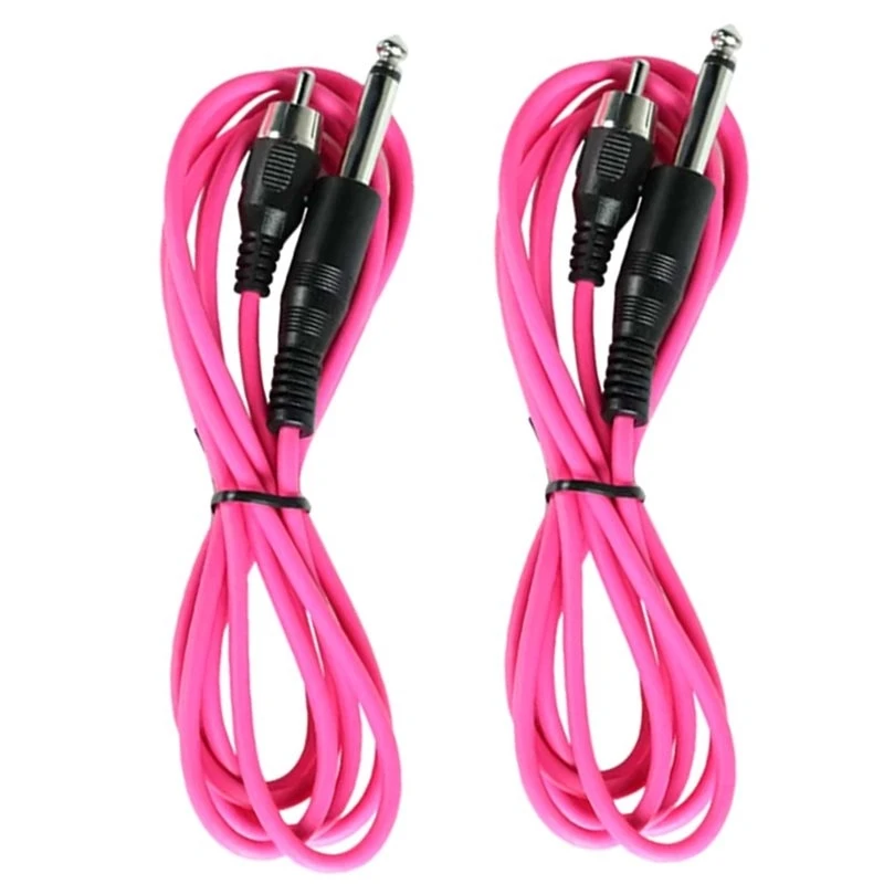 Beauty Straight Rubber For Tattoo Clip Cord Cable 2Pcs High Quality For Tattoo Machine Power Supply Accessories