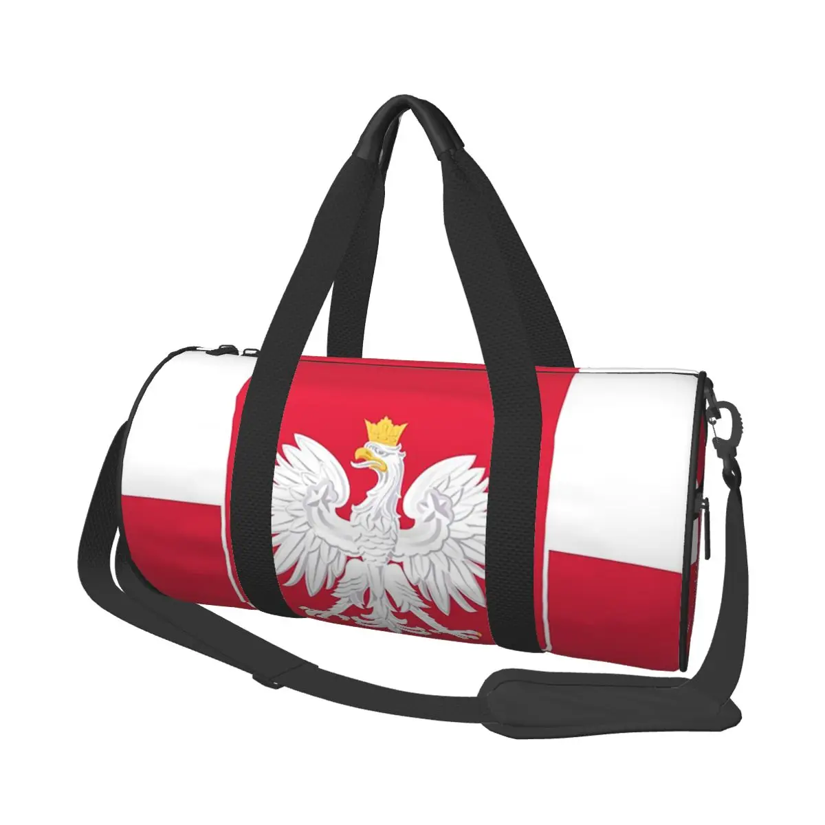 

Polish Flag Flag Of Poland Large Duffle Gym Bag Waterproof Duffle Travel Bags Handbags Fitness bag