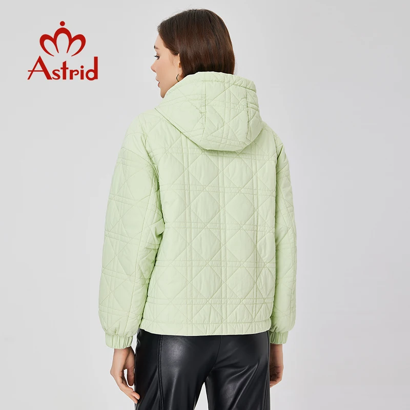 Astrid Women\'s Spring Jacket 2023 Padded Cotton Demi-Season Casual Short Quilted Coat Woman Clothing Female Hooded Warm Parkas