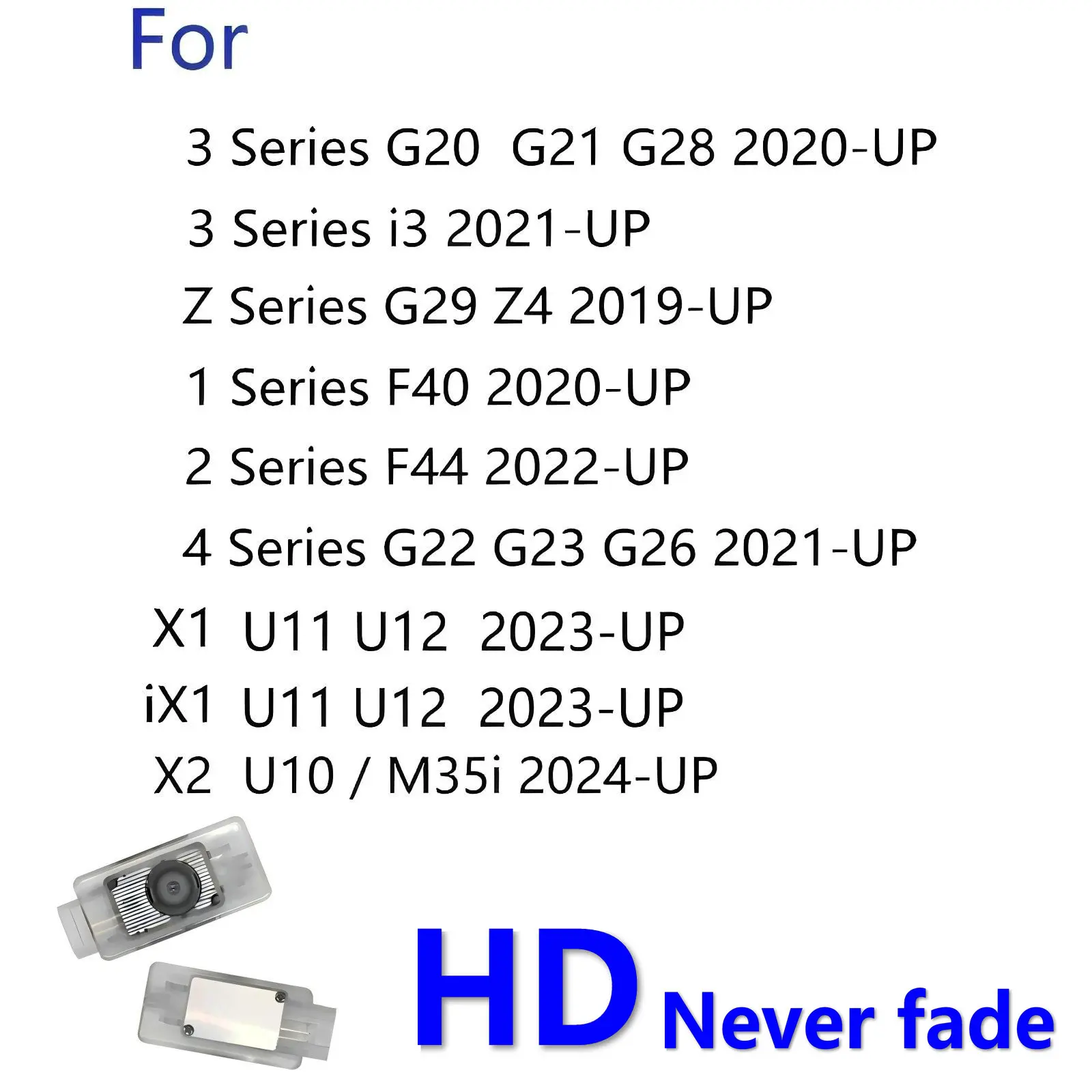 

HD для BMW 1 2 3 X1 ix1 серии i3 G20 G21 G22 G23 F40 F44 U10 U11 U12 G29 2022 2023 2020 2021 2024 Светодиодный проектор для дверей автомобиля