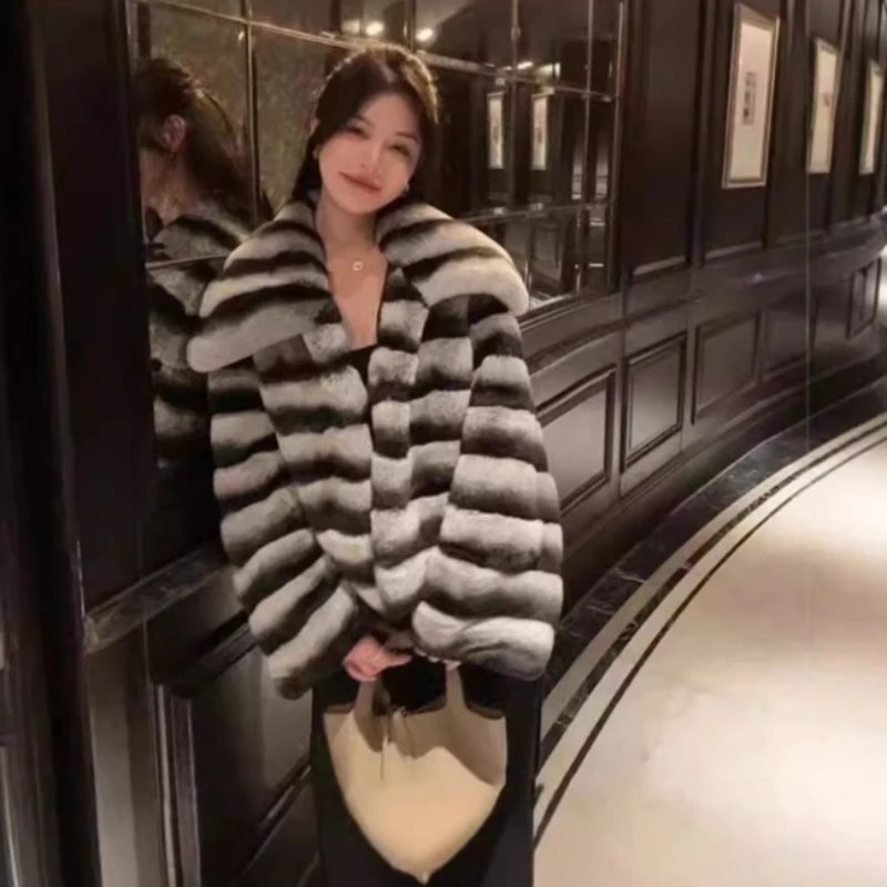 

Europe and America New Gold Mink Imitation Fur Coat Women's Autumn Winter Coat Short Temperament Commuting Warm Fashion Jackets