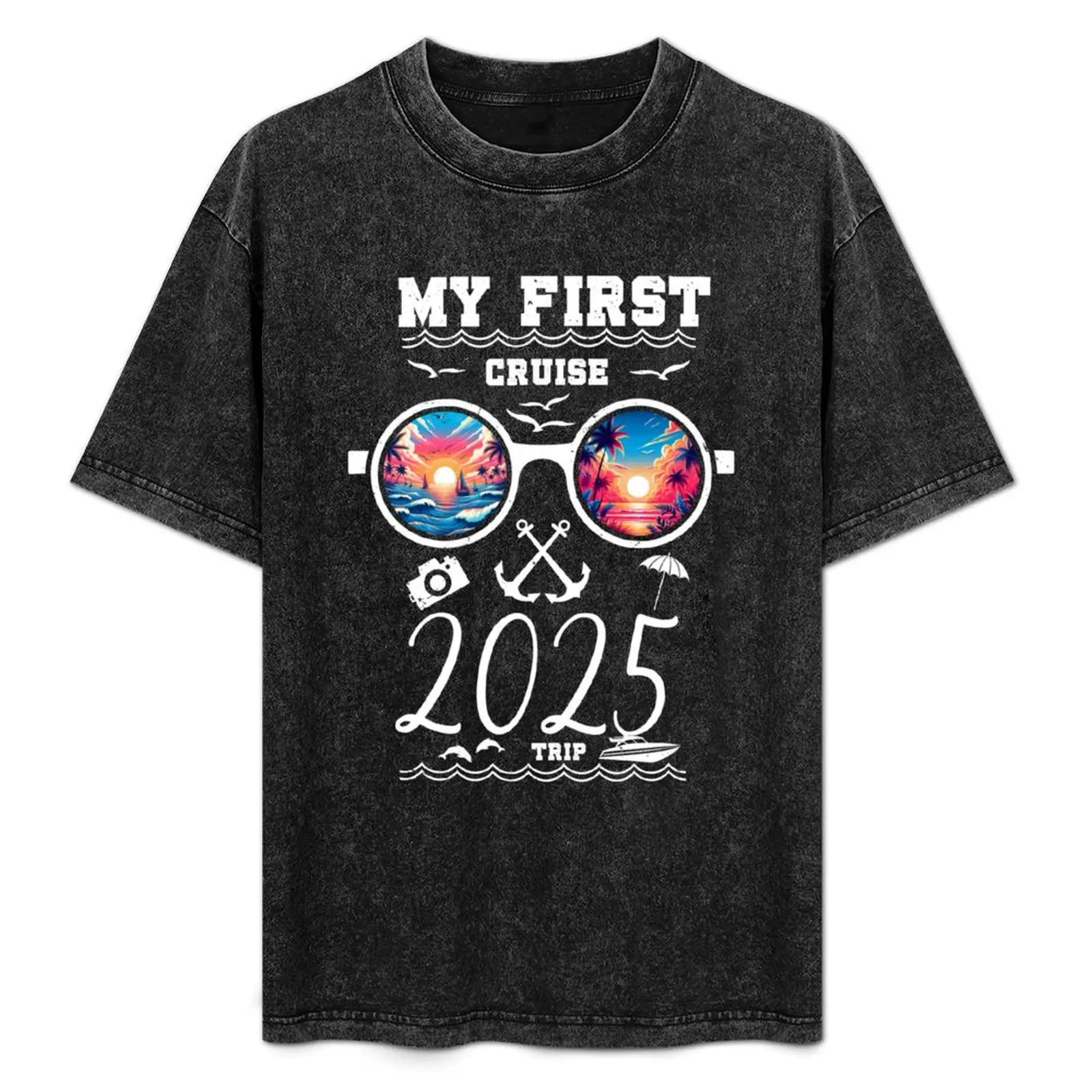 

My first cruise 2025 trip Cruise vacation vintage T-Shirt plus sizes vintage anime shirt plain plain white t shirts men