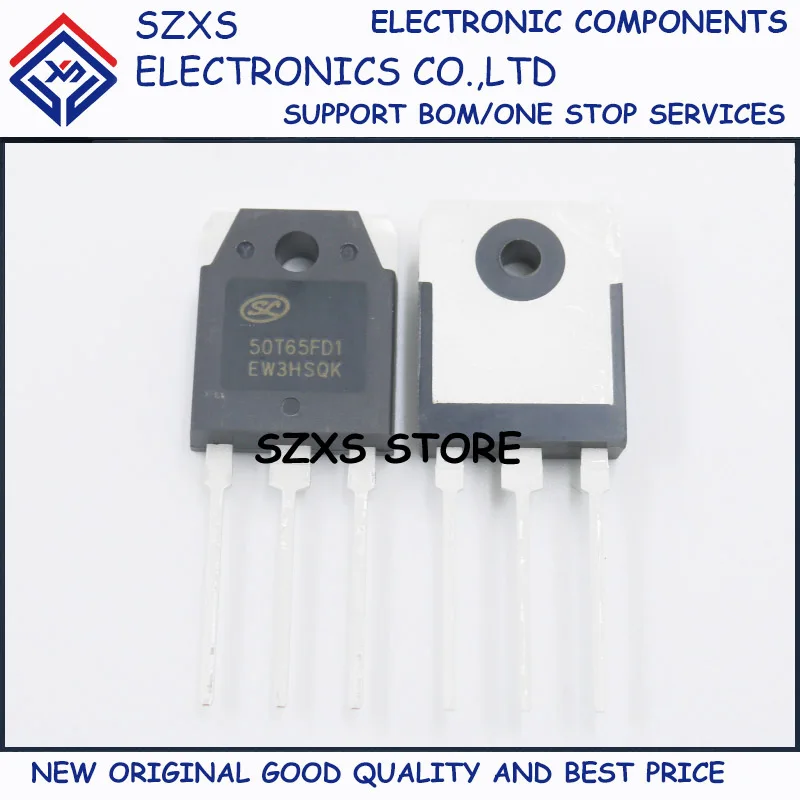 New Original 10Pcs SGT50T65FD1PN 50T65FD1 TO-3P 50A 650V IGBT Field-effect Transistor In Stock Good Quality