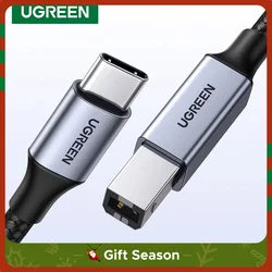 Ugreen USB C - USB Tip B 2.0 Kablosu Yeni MacBook Pro HP Canon Brother Epson Dell Samsung Yazıcı Tip C Yazıcı Tarayıcı Kablosu