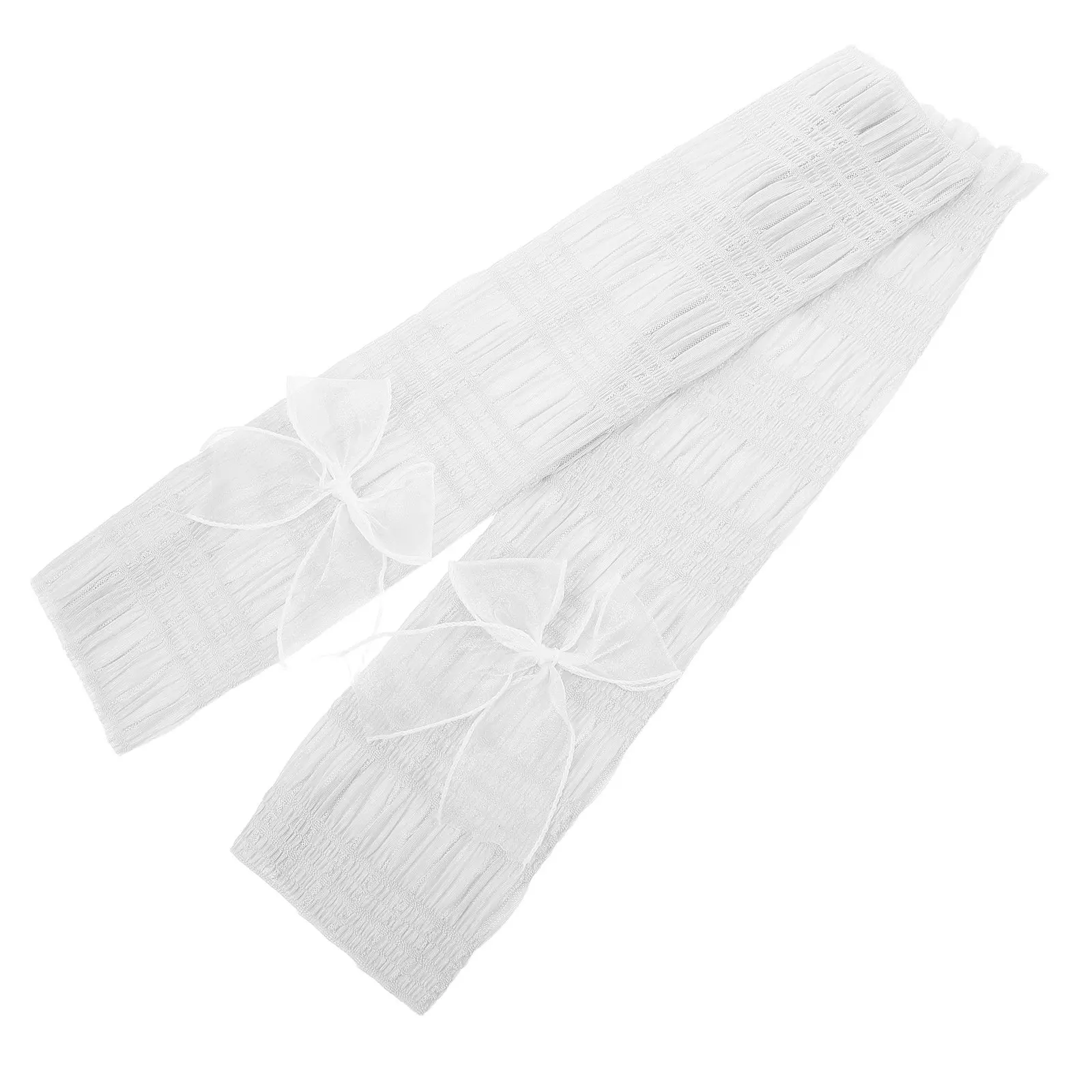 

1Pair Cooling Sun Protection Arm Sleeves for Women Ballet Inspired Sheer Tulle Bowknot Uv Protection Breathable Ice Fabric