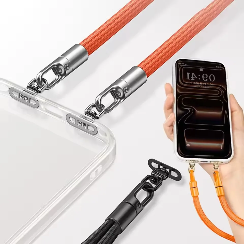 Mini Phone Tether Tab 360° Rotatable Ultra-thin Universal Stainless Steel Phone Lanyard Clip Patch Anti-Lost Strap Fixed Gasket view 4