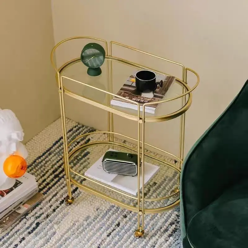 Nordic Mobile Food Cart Hotel Room Service Trolley Reception Storage Trolley Carrinho Auxiliar Dourado Commercial Furniture