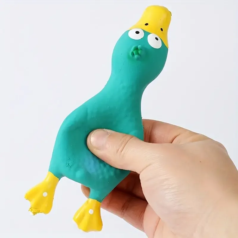 Dog Toys Make a Sound Cooing Chicken Dog Toy - Durable Latex Chew For Small To Medium Breeds Interactive Play & Dental Health