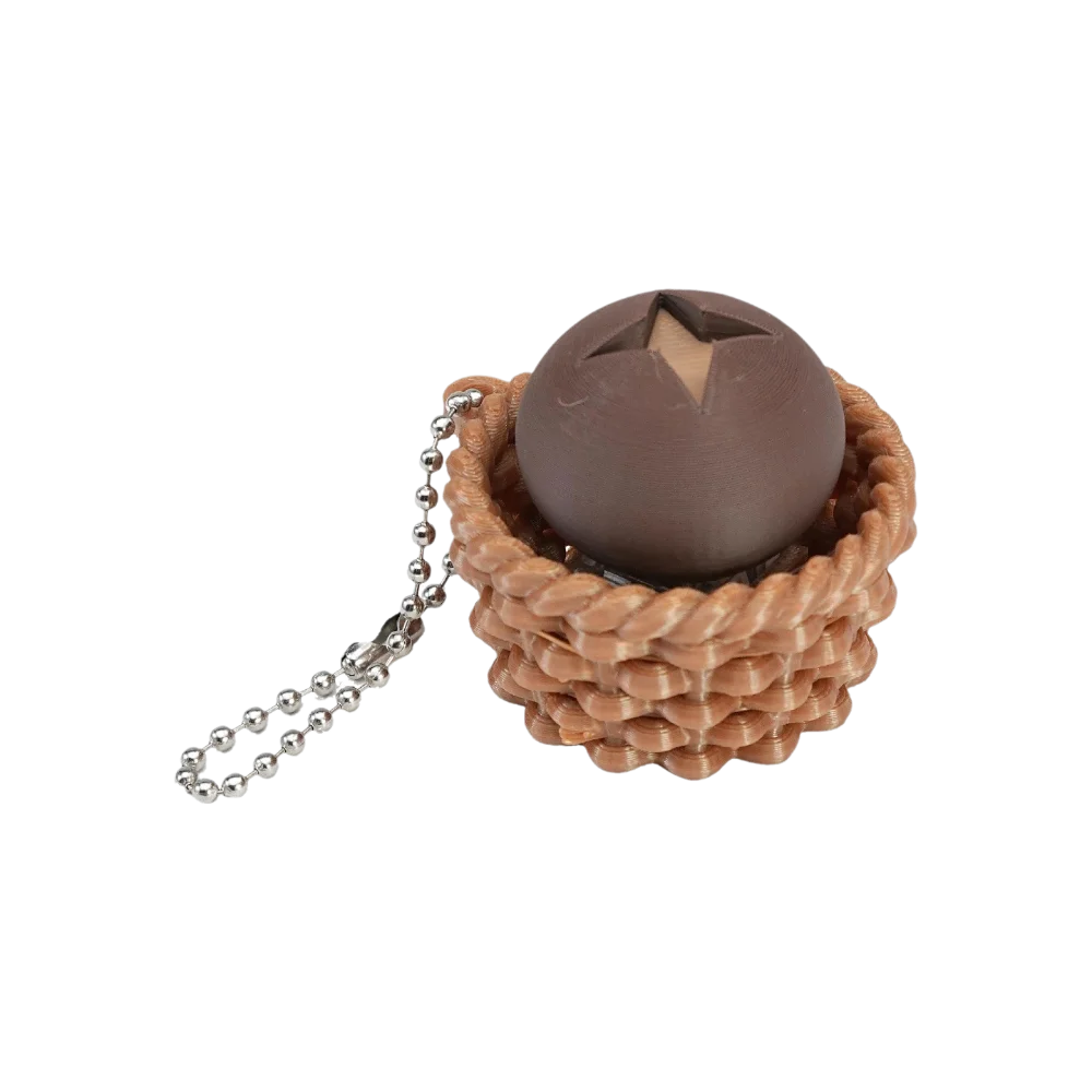 3D Printed Roller Stress-relief Button with Beaded Chain Gear Roller Slides Smoothly Clickable Basket Pumpkin Button Creative