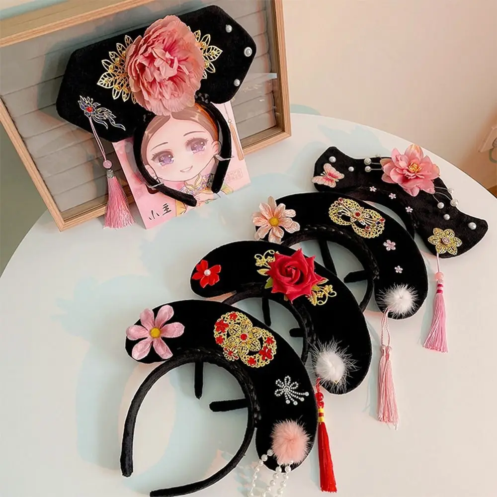 Ancient China Royal Court Queen Princess Headband Headdress Chinese Style Traditional Classical Hanfu Cheongsam Hair Hoop