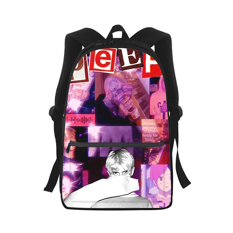 Lil Peep Rapper Mannen Vrouwen Rugzak 3d Print Mode Student Schooltas Laptop Rugzak Kids Reizen Schoudertas