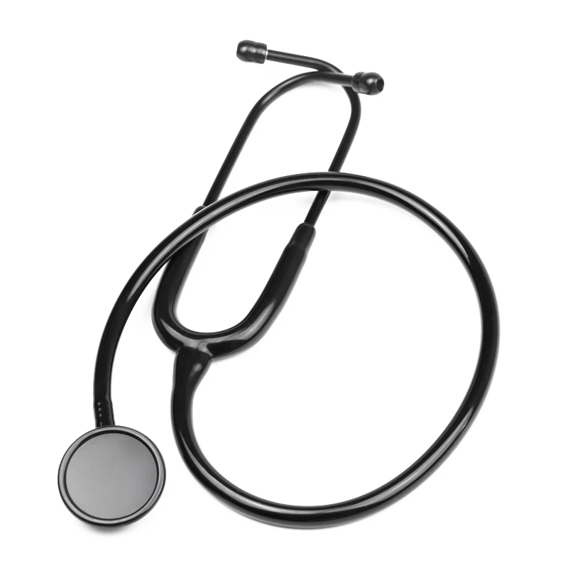 All Black Medical Cardiology Doctor Estetoscopio Professional Medical Heart Stethoscope Nurse Student Medical Equipment Device