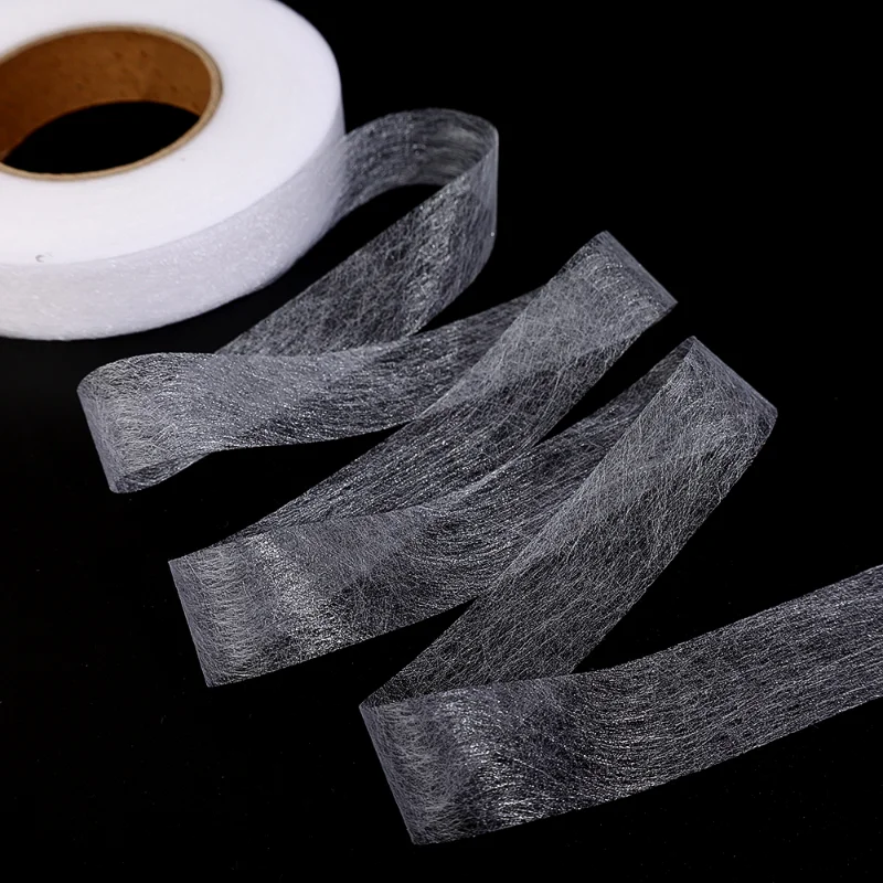 60M Double-sided Adhesive Interlining Cloth Nonwoven Bonded Cloth Sewing Fabric Tape Patchwork Cloth Garment Sewing Accessoriess