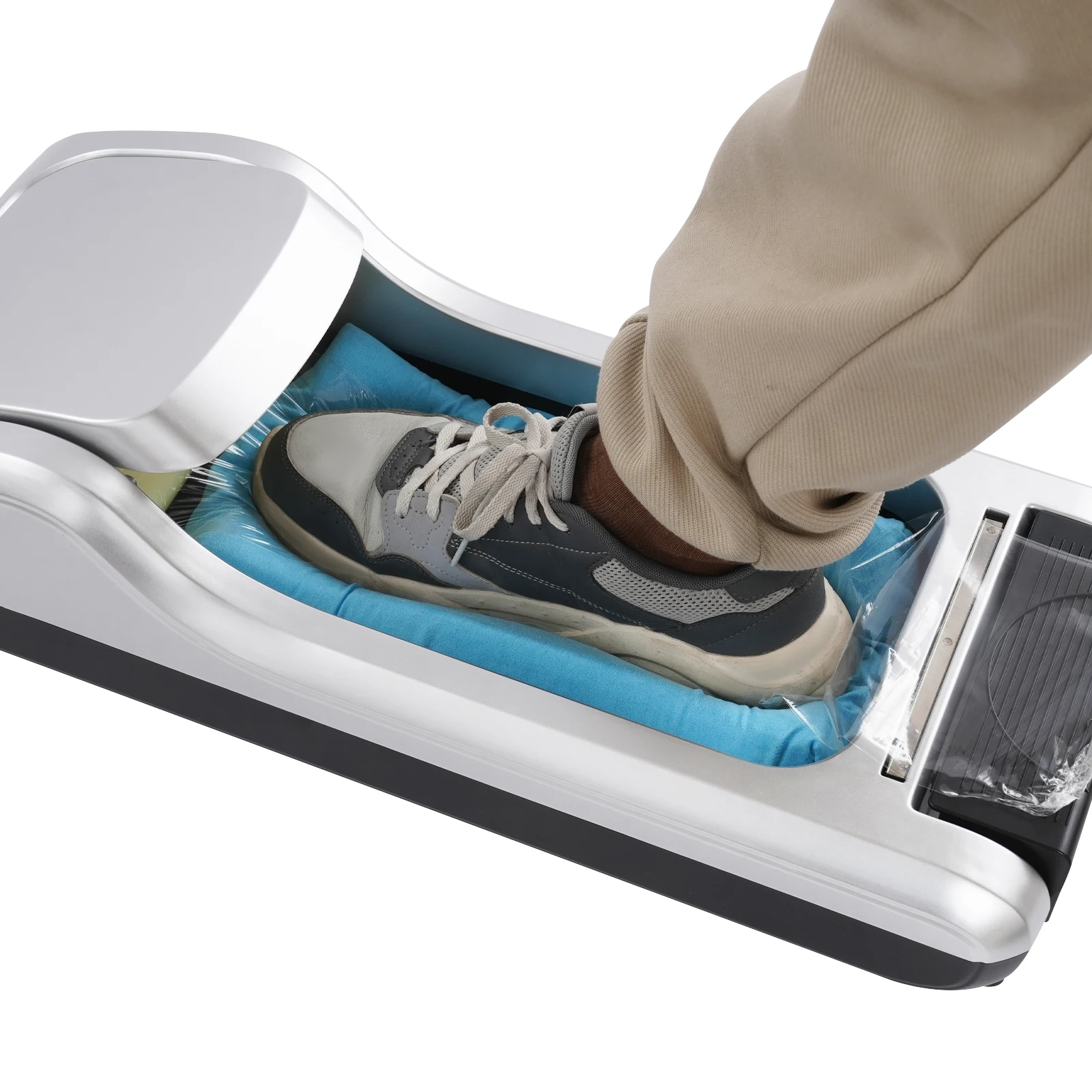 

Автоматическая машина для нанесения пленки на обувь, умный диспенсер для пленки для обуви с ножным управлением, с 3 рулонами пленки для дома и магазина