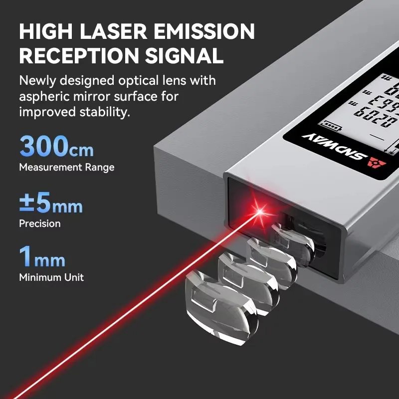أدوات القياس الرقمية مقياس مسافات الليزر المحمولة جهاز تحديد المدى الصغير