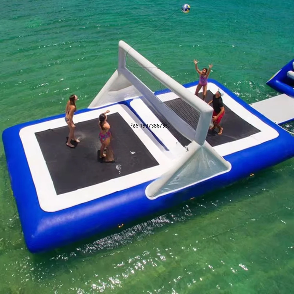 

Outdoor Water Games Floating Volleyball Court PVC Inflatable Water Volleyball Pool Court