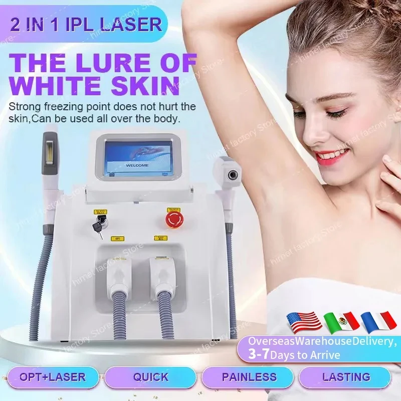 

2 In 1 Professional Laser Hair Tatoo Removal Machine IPL Pico Nd Yag OPT Laser Device With Laser Multifunction Beauty Machine