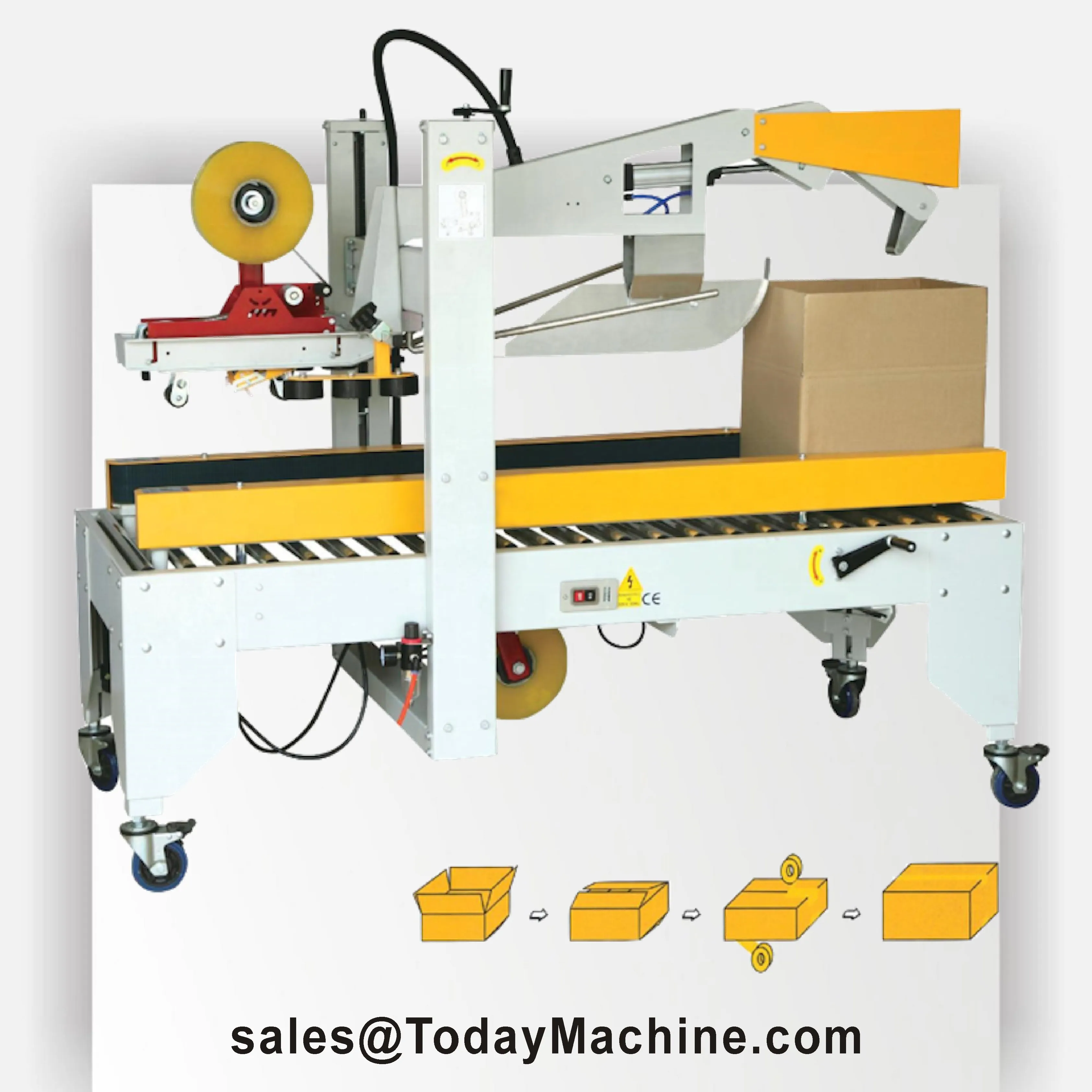 

Carton Tape Closing Case Sealer Automatic Box Taping Carton Sealing Seal Box Machine