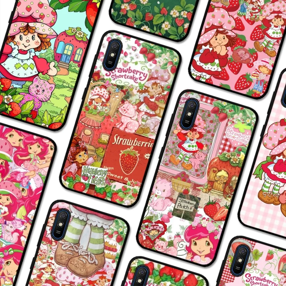 Strawberry S-Shortcake girl Phone Case For Redmi 5 6 7 8 9 10 plus pro 6 7 8 9 A GO K20 K30 K40 pro plus F3 Fundas