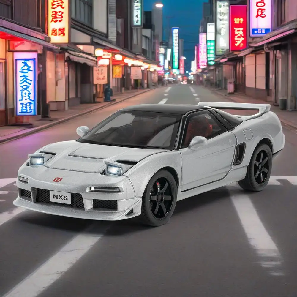 1:32 Acura NSX Alloy Sports Car Open Doors Light Sound Rear Wheel Pull Back Desktop Ornament Collection Gift